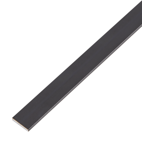Alberts® Flachstange, Alu schwarz elox., LxBxS 2000 x 15 x 2 mm 489380