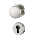 Vorschaubild Griffwerk SCHUTZROSETTEN-GARNITUR -Edelstahl matt Schutzrosettengarnitur -Knopf R2 -PZ -ohne Kombi-Innenrosettensatz