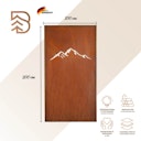 Vorschaubild Badeko Parawand „Berg“ in Edelrostoptik