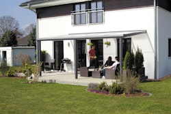 Skan Holz Aluminium Terrassenüberdachung Monza Breite 434 cm