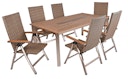 Vorschaubild Garden Pleasure Gartenmöbel Set FLORENCE 13, Tisch 192 x 100 + 6 Hochlehner, Aluminium / Nonwood / Polyrattan