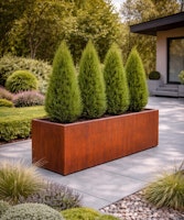 Badeko Pflanzeinfassung 200 cm in Edelrostoptik (Sonderanfertigungen möglich)