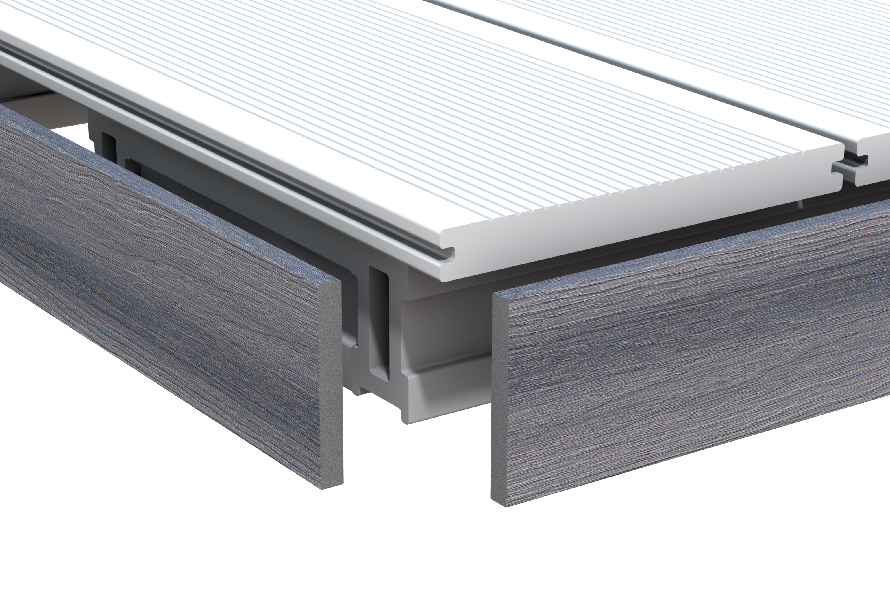 TraumGarten DreamDeck Platinum Abschlussleiste grau 2000 mm