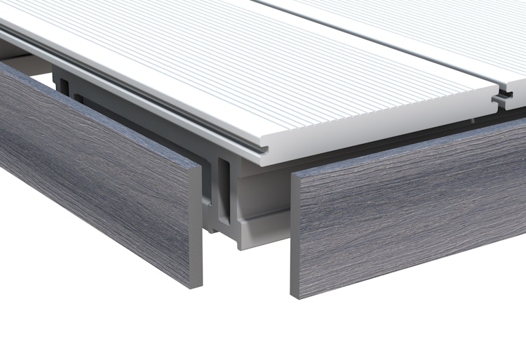 TraumGarten DreamDeck Abschlussleiste Grau 10x80x2000