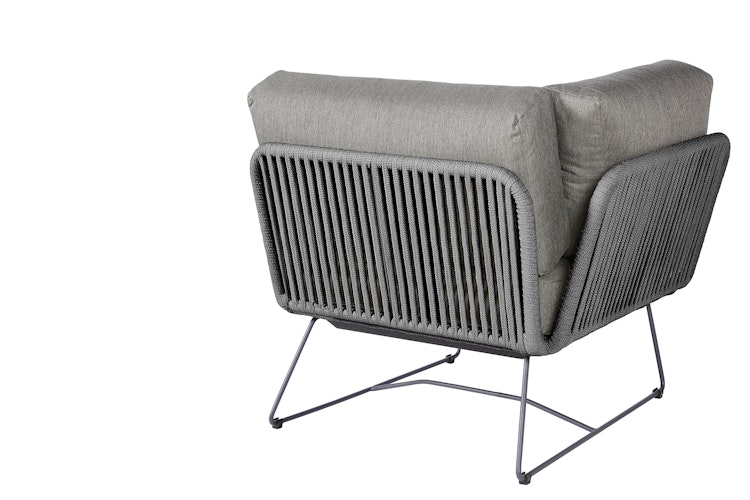 Diamond Garden Lounge Eckmodul MILOS, Edelstahl Dunkelgrau / Rope / Sunproof (100 % Polypropylen)