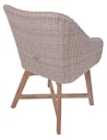Vorschaubild Garden Pleasure Gartenmöbel Set FREMONT / OAKLAND, Tisch Ø 110 + 4 Sessel, Akazie / Polyrattan Zimtbraun / Kissen 100 % Polyester Taupe
