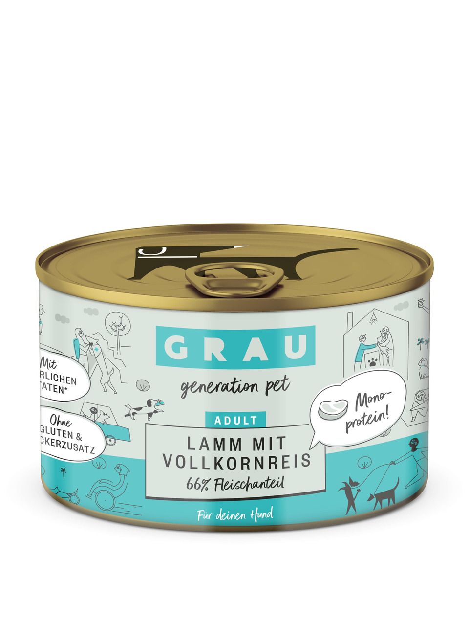 grau Hund 200 Gramm Hundenassfutter