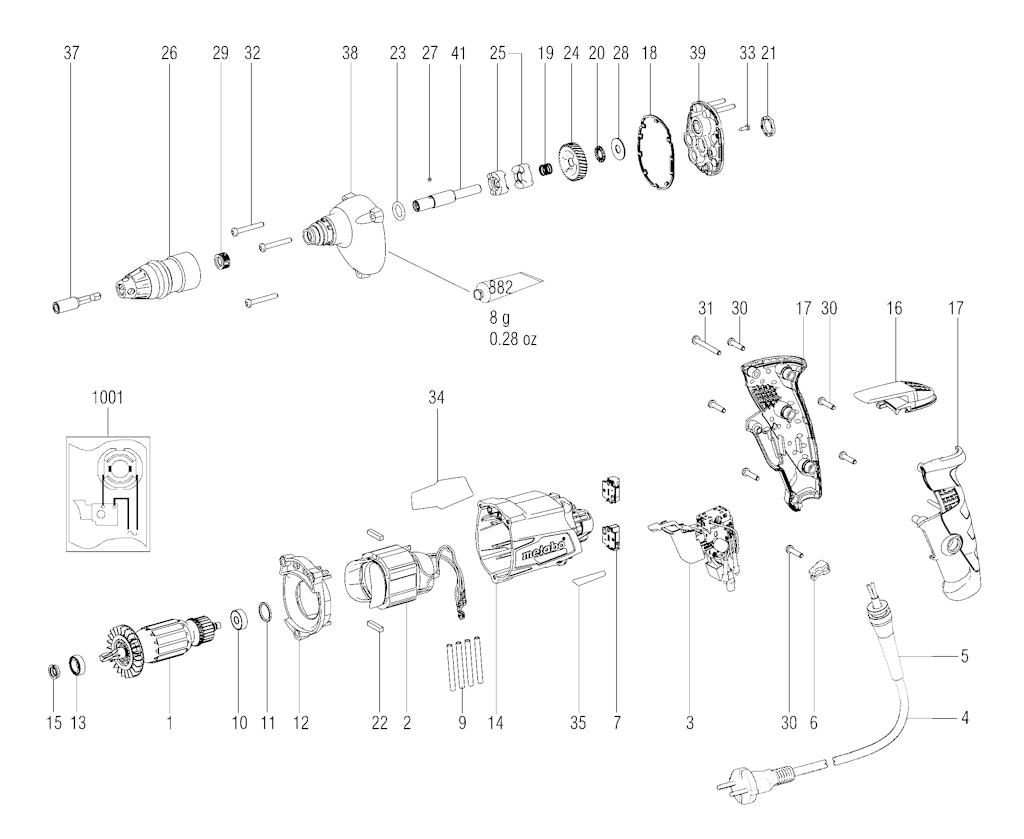 Explosionszeichnung Ersatzteile