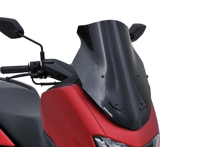ERMAX Windschutzscheibe Sport Acrylic durchsichtig Schwarz getönt für YAMAHA Nmax 125; Nmax 155