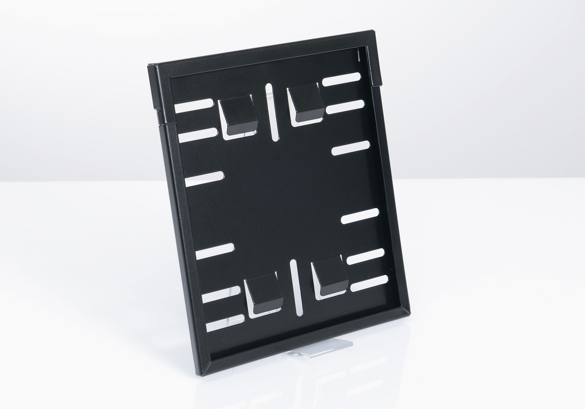 PROTECH Kennzeichenrahmen Alu & Stahl Schwarz - Universal