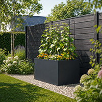 KGT Aluminium Hochbeet 130 - Profile anthrazit - B1,21 x T0,91 x H0,77 m - 700 l