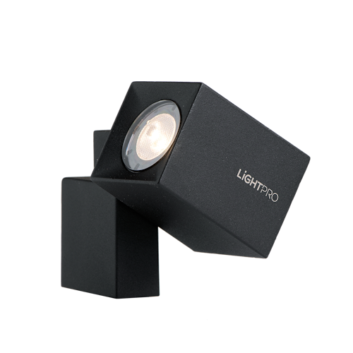 Lightpro Wandleuchte Quartz Schwarz Alu 120 lm