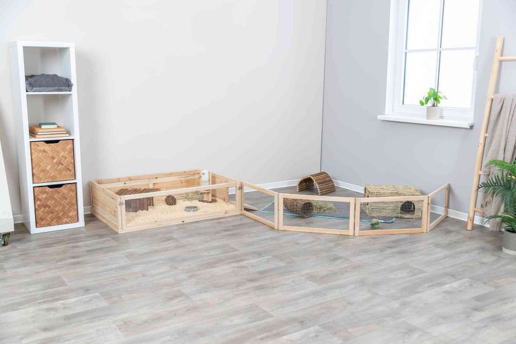 TRIXIE Indoor Freilaufgehege, Meerschweinchen, 4 Elemente à 60 × 30 cm