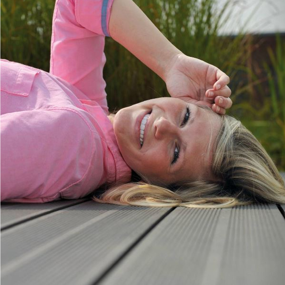 OSMO MULTI-DECK BPC-Terrassendiele Hohlkammer HELLGRAU-französisch & glatt-300 cm