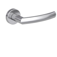 Griffwerk Türgriff smart2lock 2.0 LORITA Klipptechnik -Edelstahl matt Griffpaar mit Drückerrosetten