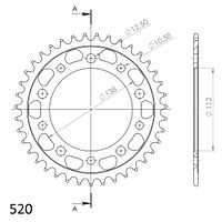 Supersprox Stahl-Kettenrad 520 38Z (Schwarz)