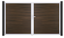 GroJa Solid Tor 2-flügelig 3000 x 1800 mm, Alu-Rahmen EV1