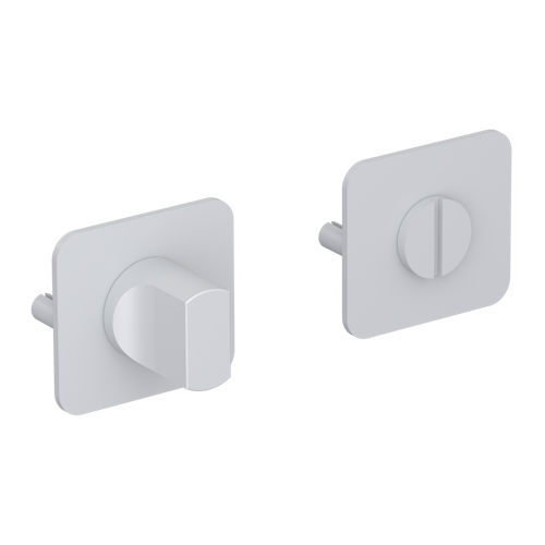 Griffwerk Schlüsselrosettenpaar ONE abgerundet WC Flachrosette Seidenweiß