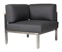 Vorschaubild Diamond Garden Lounge-Set GOMERA Sun & Rain, Edelstahl / Teak /Tuvatextil (100 % Polyacryl) Schwarz/Silber