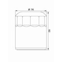 Vorschaubild MIW Ölfilter BU10001 Chrom Filterpatrone 76 mm (OEM-Qualität)