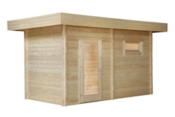 Wolff Finnhaus Saunahaus Mikko 70-Vollglas-Tür