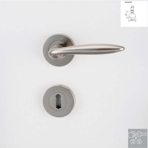 Griffwerk Wechselgarnitur ALINA Nickelmatt-Schraubtechnik - AUSLAUFARTIKEL