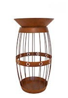 Badeko Weinfass inkl. Schale ,,Jenny“ in Edelrostoptik