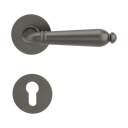 Vorschaubild Griffwerk CAROLA PIATTA S -Kaschmirgrau Rosettengarnitur rund -Flachrosette -PZ TS 37-45mm