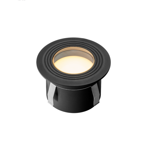 Lightpro Bodeneinbaustrahler Onyx 60 RA 12V mit anthrazitfarbenen Ring 23 lm