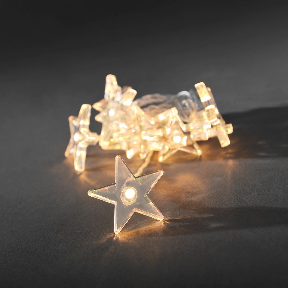 Konstsmide Weihnachtsbeleuchtung  LED Dekolichterkette klare Sterne