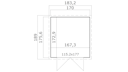 Weka Gartenhaus Mori mit Pultdach - 13 mm