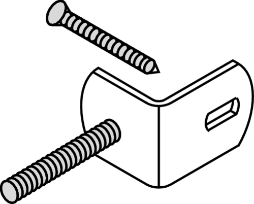 OSMO Elementhalter für Holzpfosten-Metall