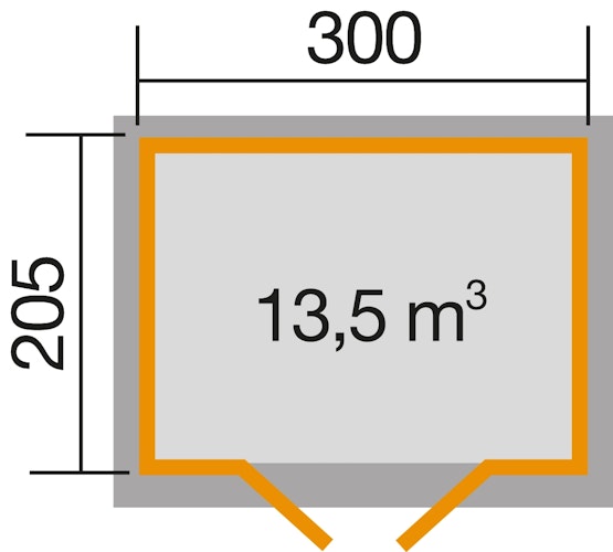 Weka Gartenhaus 122 - 28 mm