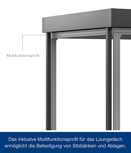 Hörmann Lounge Anbaudach für Juno, Breite 210 cm