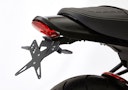 Vorschaubild PROTECH X-SHAPE Kennzeichenhalter SET mit Reflektor und Beleuchtung Alu & Stahl Schwarz für KAWASAKI Z900 RS