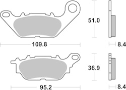 SBS Bremsbelag 858HF Street Ceramic