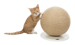 TRIXIE Kratzball auf Platte, Jute/Holz, ø 29 × 31 cm