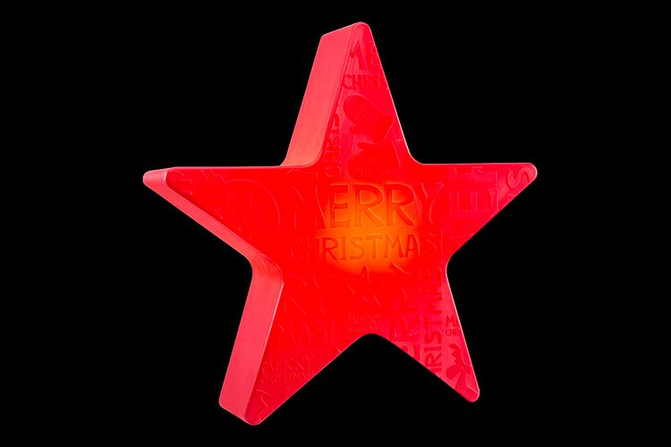 8 seasons design LED-Dekoleuchte Shining Star 'Merry Christmas' Ø 60 cm (WW), verschiedene Farben