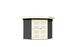Karibu Gartenhaus Gerätehaus Goldendorf 3 - 19 mm-217 x 213 cm- terragrau