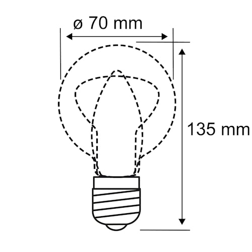 Paulmann Filament 230V LED Birne E27 Klar