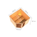 Vorschaubild Karibu Woodfeeling Sauna Tabea - 38 mm Massivholz Aktionssauna inkl. gratis Sauna-Zubehörset im Wert von 234,94 €