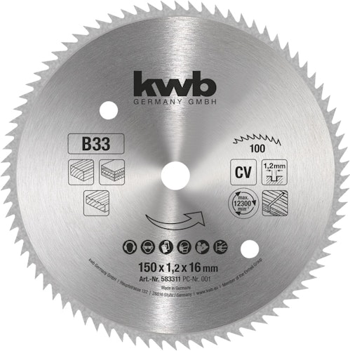 kwb Hk-Sägebl. CV Ø 150 x 16  Z100 583311