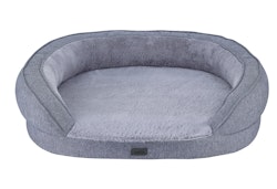 NOBBY Orthopädisches Komfortbett oval "AMCA" grau; L x B x H: 78 x 62 x 18 cm