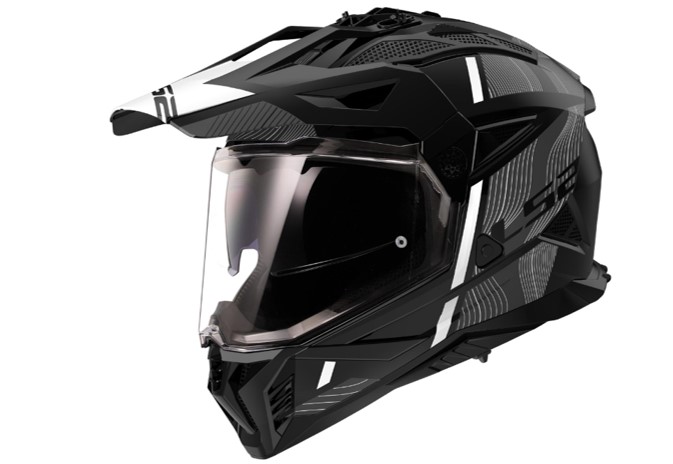 LS2 Endurohelm MX702 Pioneer II XL Schwarz / Weiß matt Hill