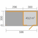 Vorschaubild Weka Designhaus 413 B 45 mm inkl. 300 cm Anbau