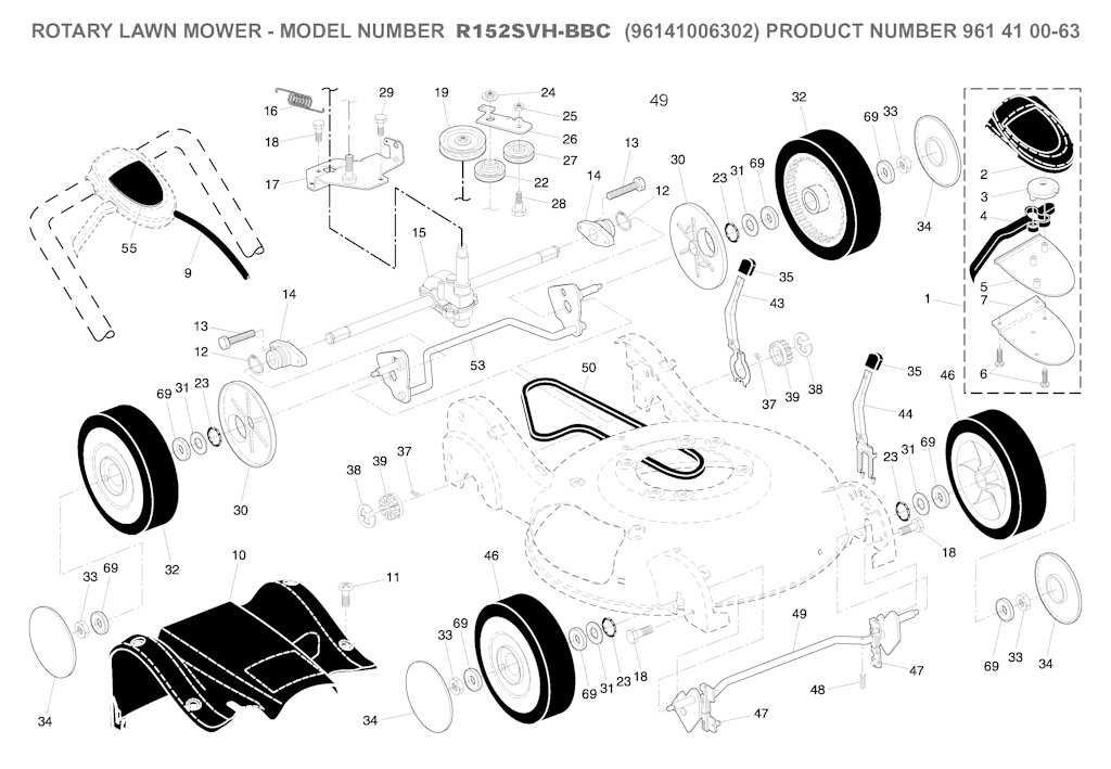 Explosionszeichnung Ersatzteile