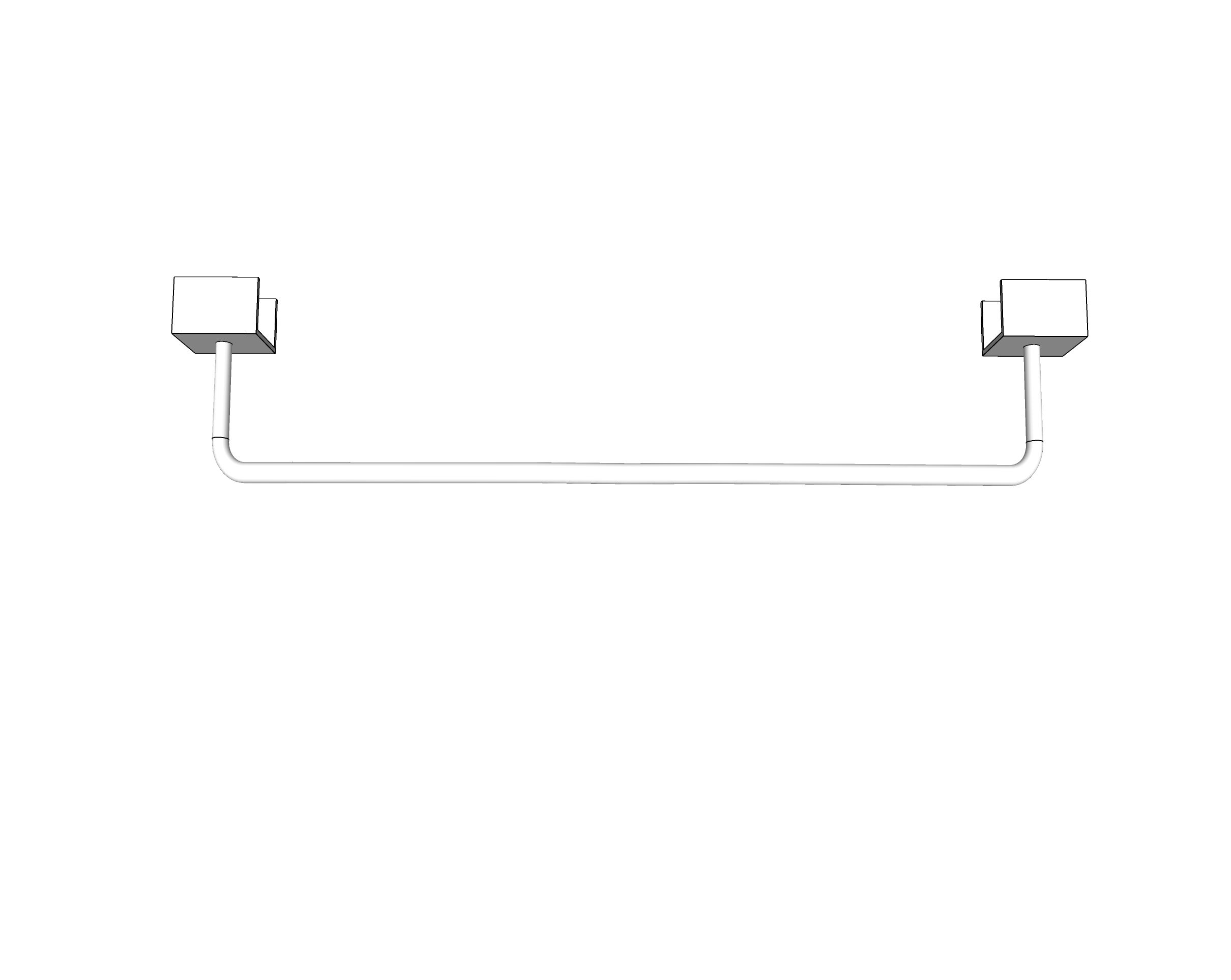 WWOO Edelstahl Handtuchhalter lang (150 x 6,5 cm)