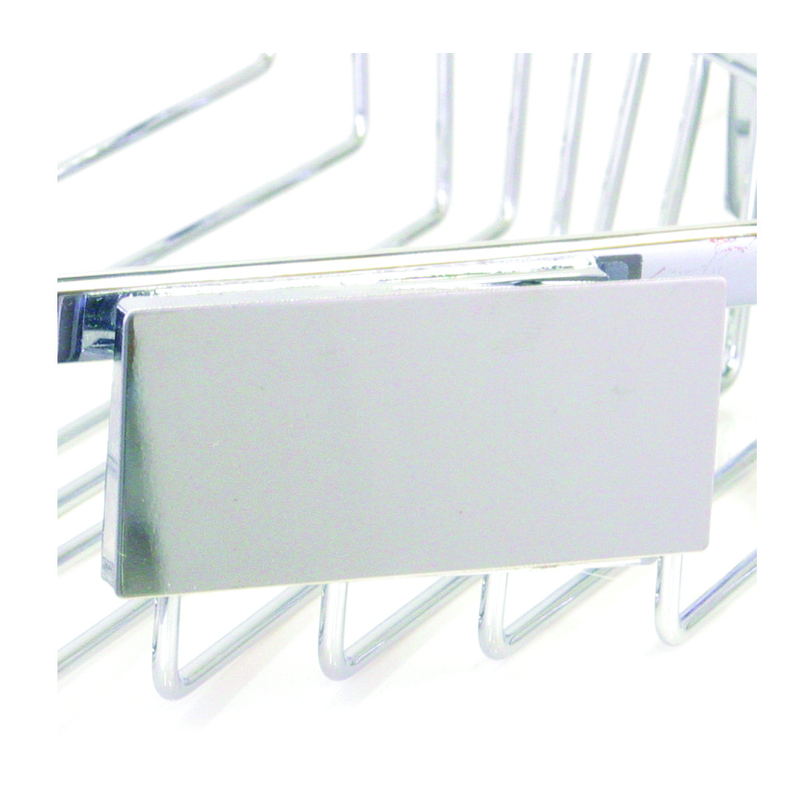 Bravat Sichtblende für Klebepunkte für Duschkörbe, chrom