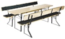 GWW Bierbankauflage 216 x 27 x 4 cm, 100 % Baumwolle Schwarz