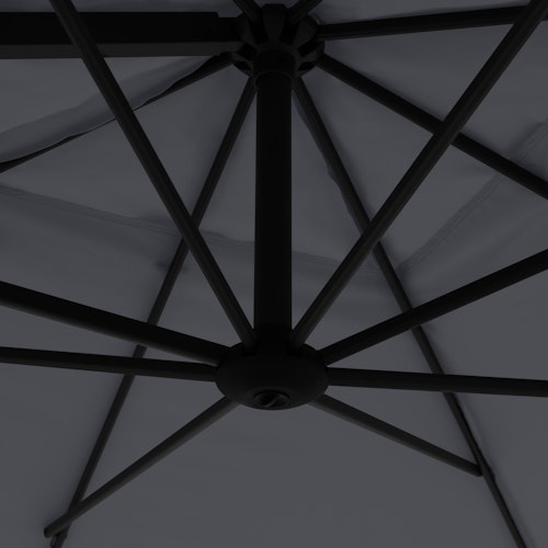 doppler Pendelschirm myZONE 210 x 210, Aluminium Anthrazit / 100 % Polyester 180 g/m²